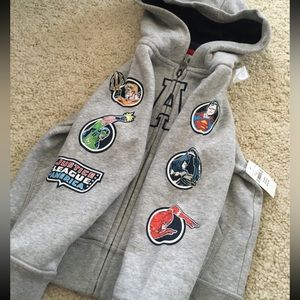 New Gap DC comics zip hoodie jacket sweater justice league superman batman- 4 4T